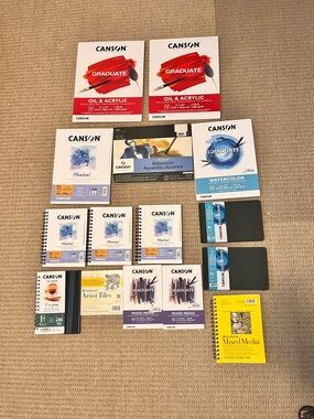 NEW Canson Paper Bundle – Watercolor, Mixed Media, Oil/Acrylic Pads + Strathmore